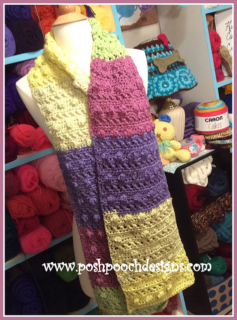 Bobbles and Crosses Scarf