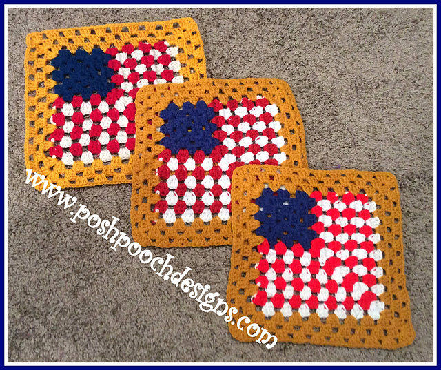 American Flag Granny Square