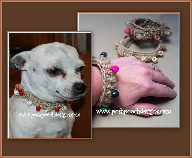 Hemp Beaded Collar and Bracelet
