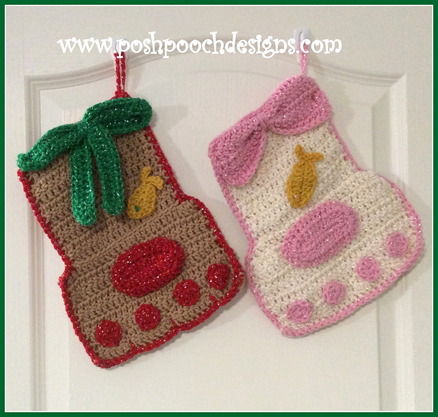 Paw Print Christmas Stocking