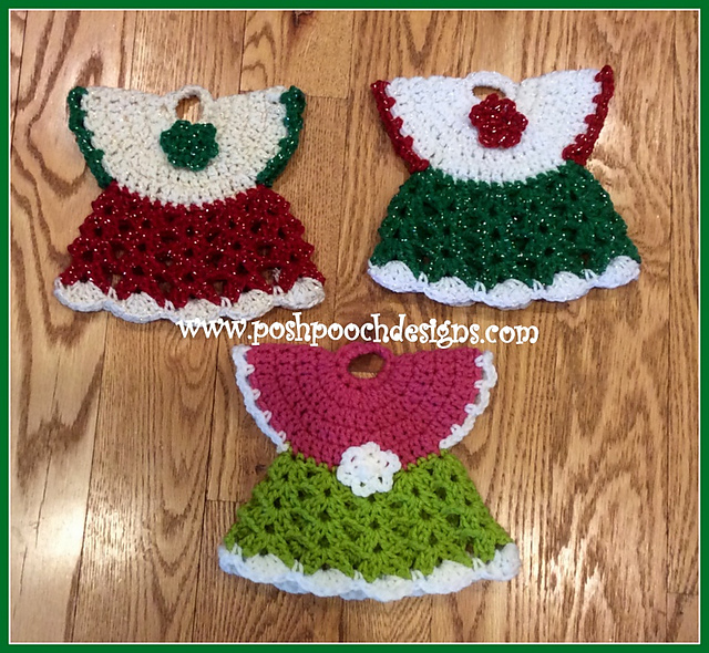 Christmas Dress Pot Holder