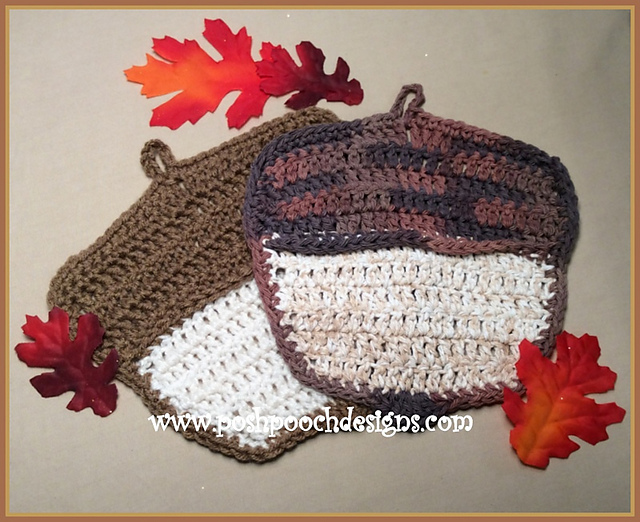 Acorn Washcloth Hot Pad