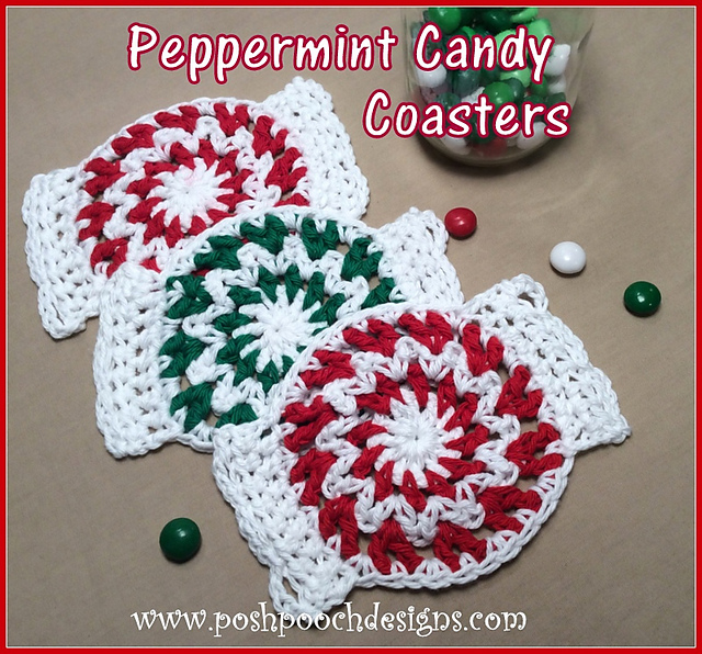 Peppermint Candy Coasters