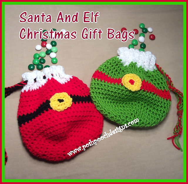 Santa And Elf  Gift Bags