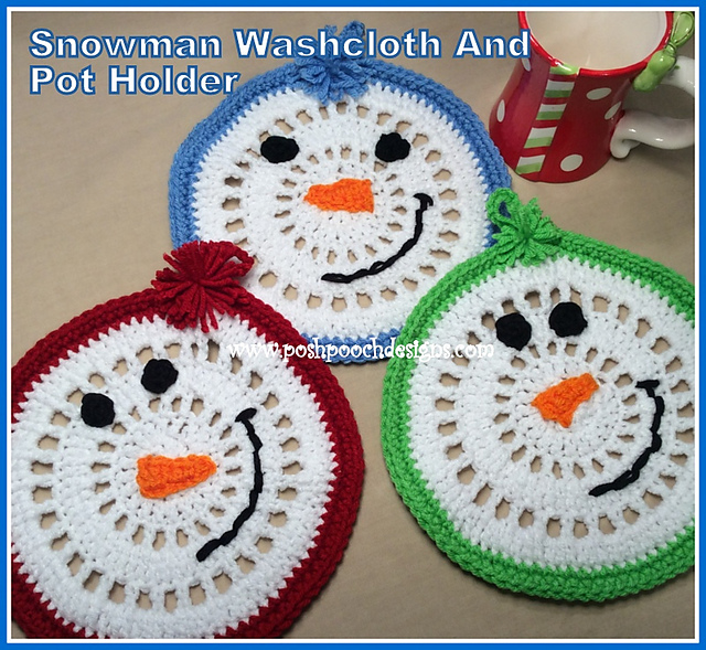 Snowman Washcloth