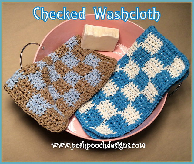 Checked Washcloth
