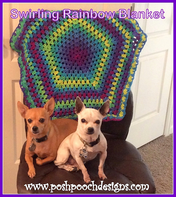 Swirling Rainbow Blanket