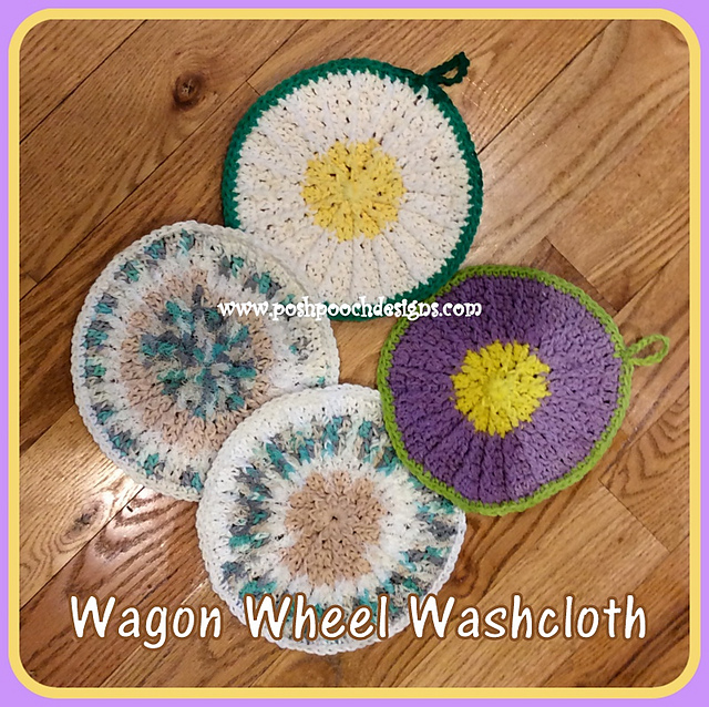 Wagon Wheel Washcloth
