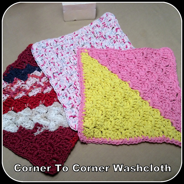 Corner To Corner Washcloth