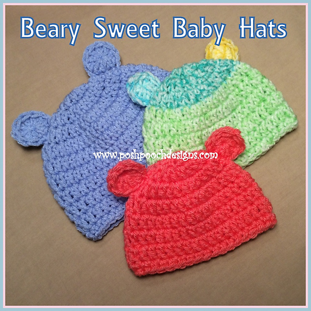 Beary Sweet Baby Hats