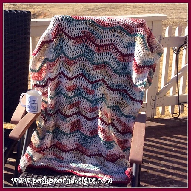 Triple Ripple Chevron Throw