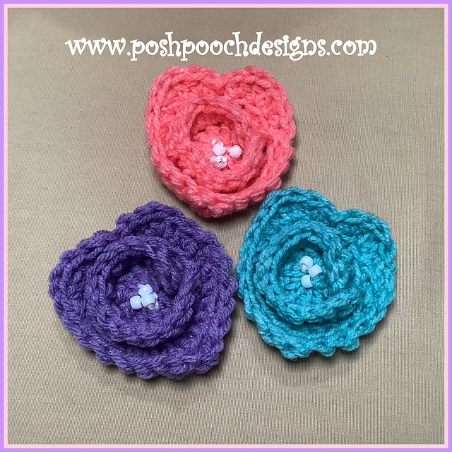 Spiral Rose Hearts