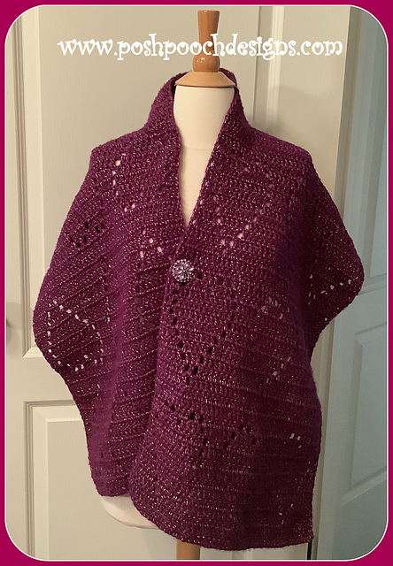 Filet Hearts Wrap Shawl
