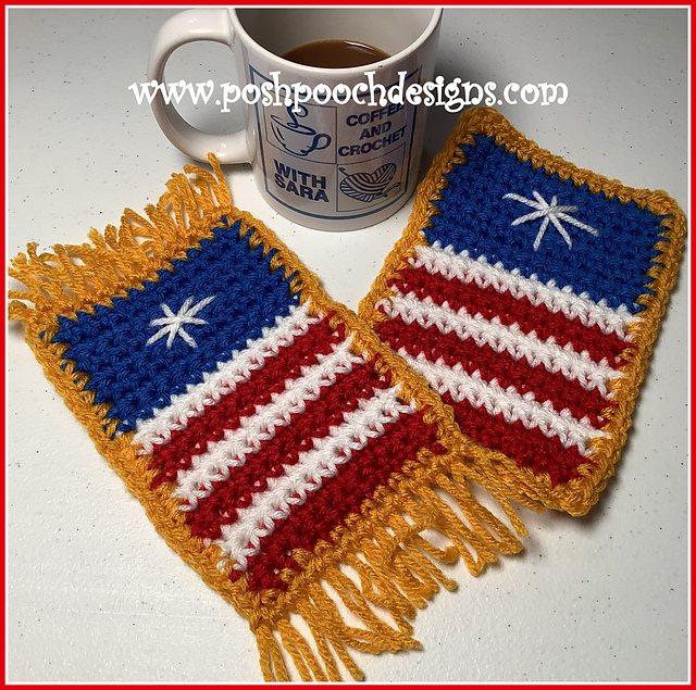 American Flag Mug Rug