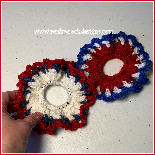 Patriotic Ruffle Scrunchie