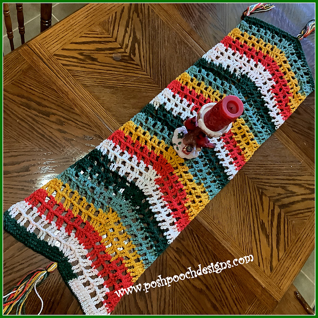 Noel Chevron Table Runner
