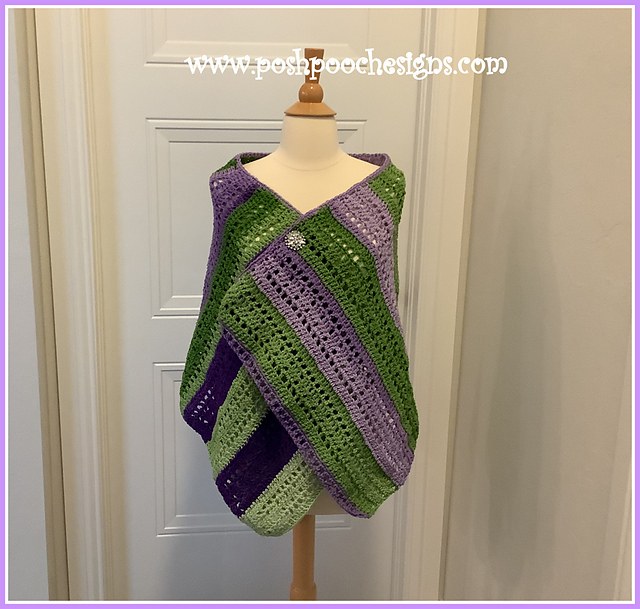 Ombre Striped Wrap Shawl