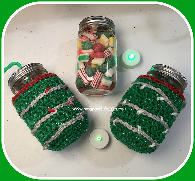 Christmas Lights Jar Cozies