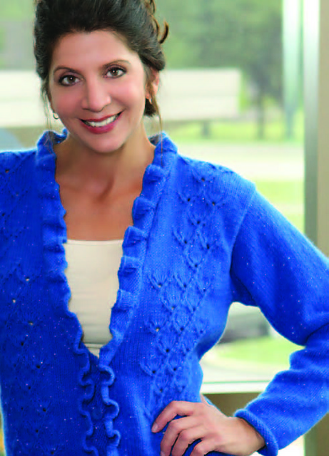 Ruffled Peacock Cardigan