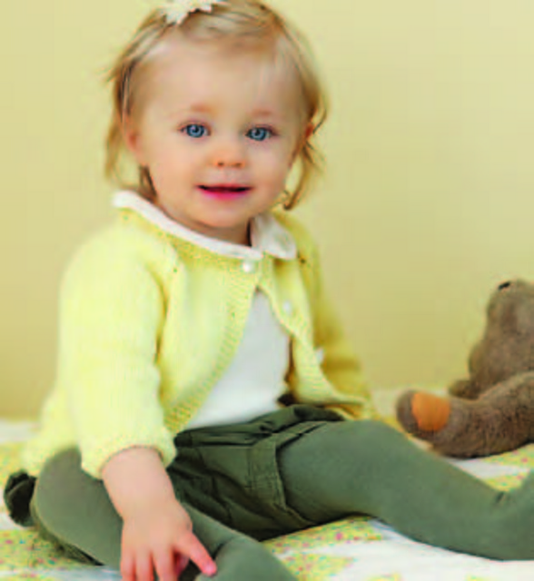 Naughty Knots Top Down Baby Cardigan