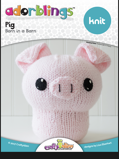 Large Knit Amigurumi Pig