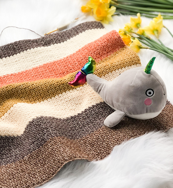Retro Roses Baby Blanket
