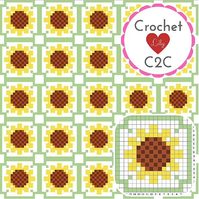 The Lots of Sunflower C2C blanket