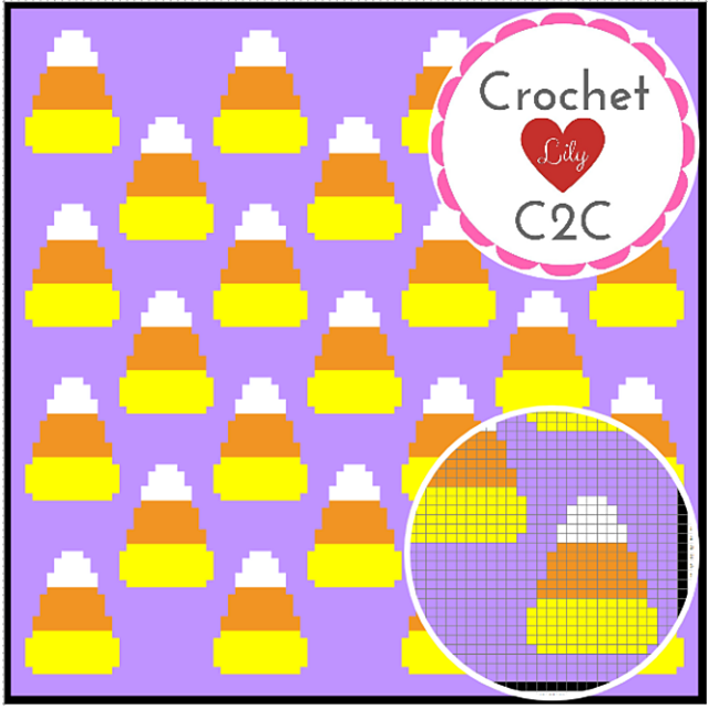 Halloween Candy C2C blanket