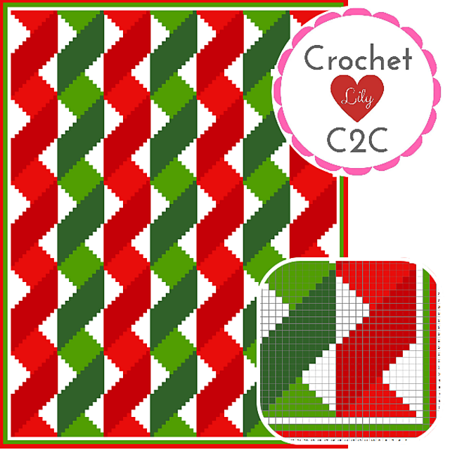 The Christmas Ribbon C2C Blanket