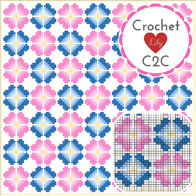 Floral Design C2C Blanket
