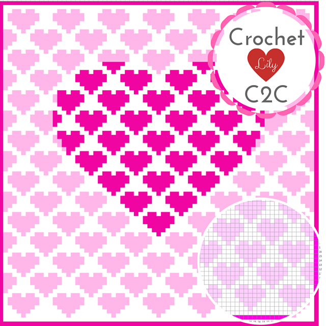 Hearts C2C blanket