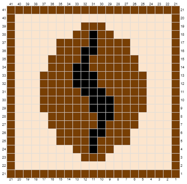 C2C coaster with coffee bean
