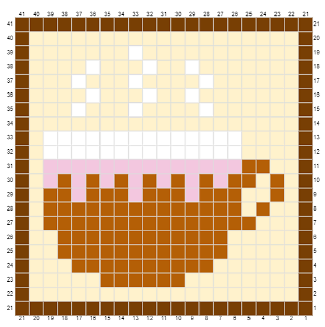 C2C coaster with coffee cup