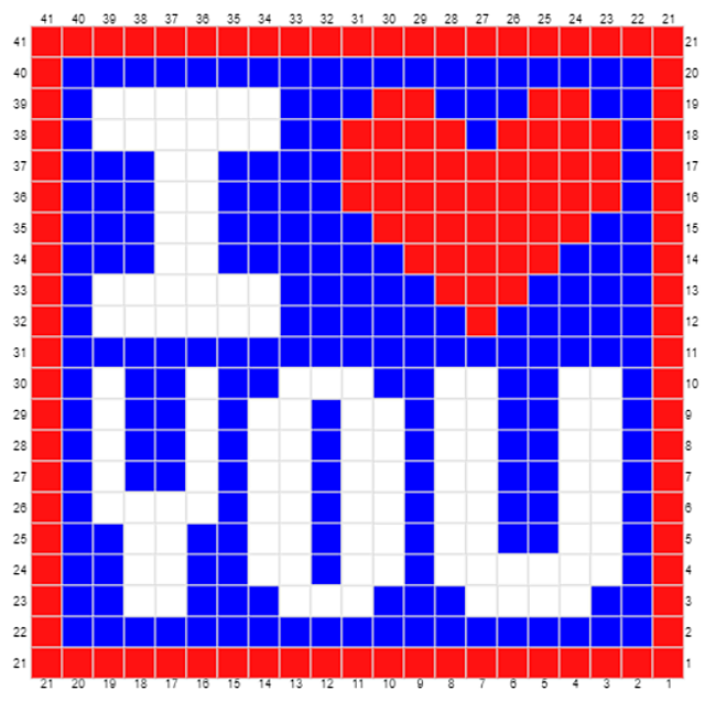 C2C coaster I love you