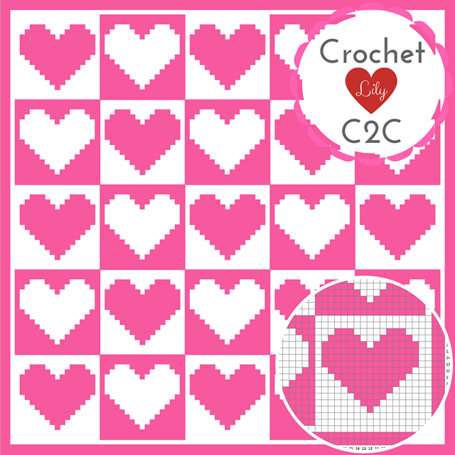 Hearts C2C blanket