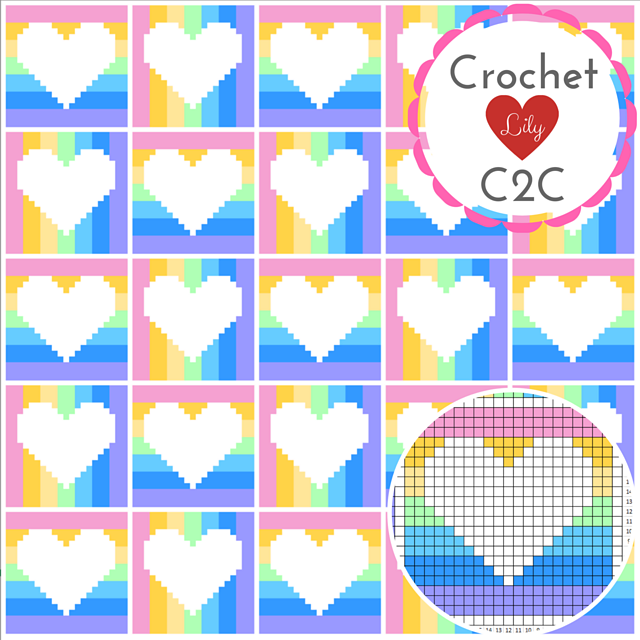 Rainbow C2C blanket