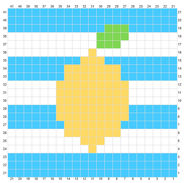 C2C coaster with a lemon