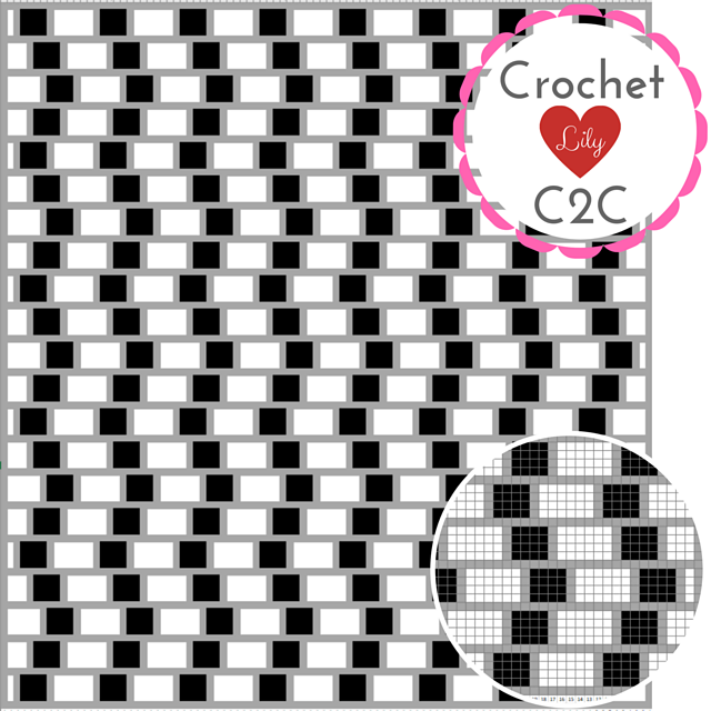 Illusory squares C2C blanket