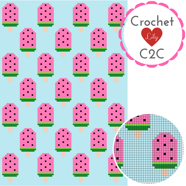 Ice cream C2C blanket