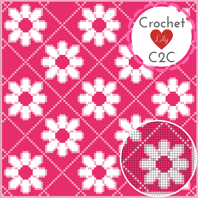 White daisy C2C blanket