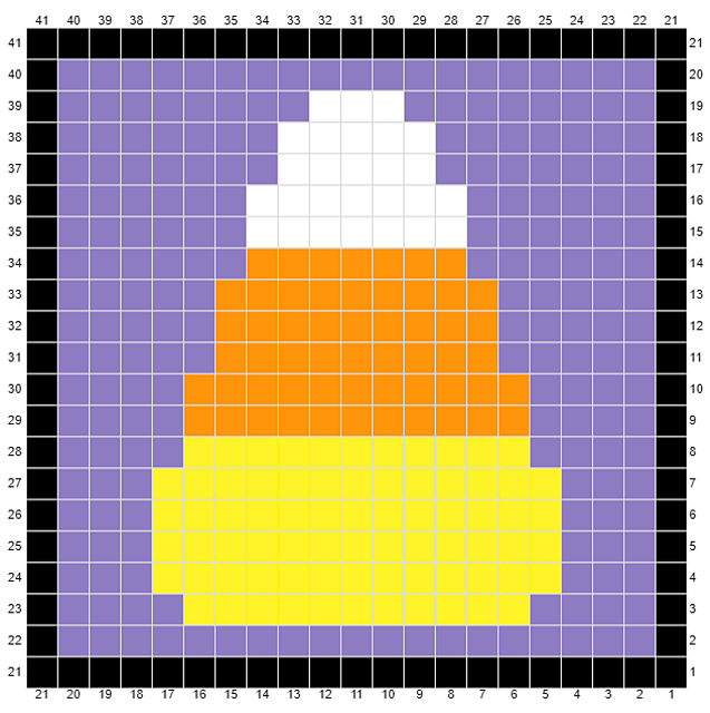 C2C coaster Candy Corn