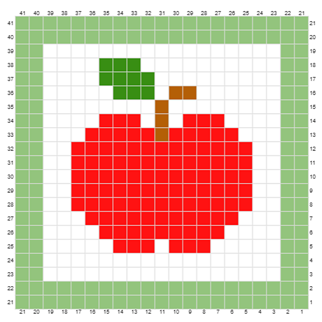 C2C coaster red apple
