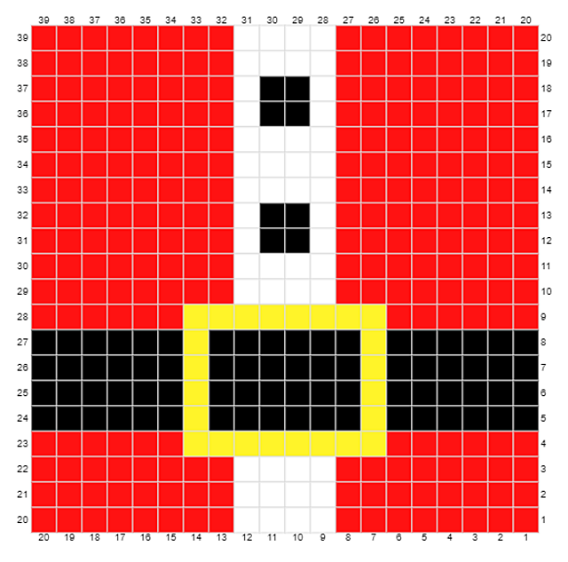 C2C coaster with Santa suit