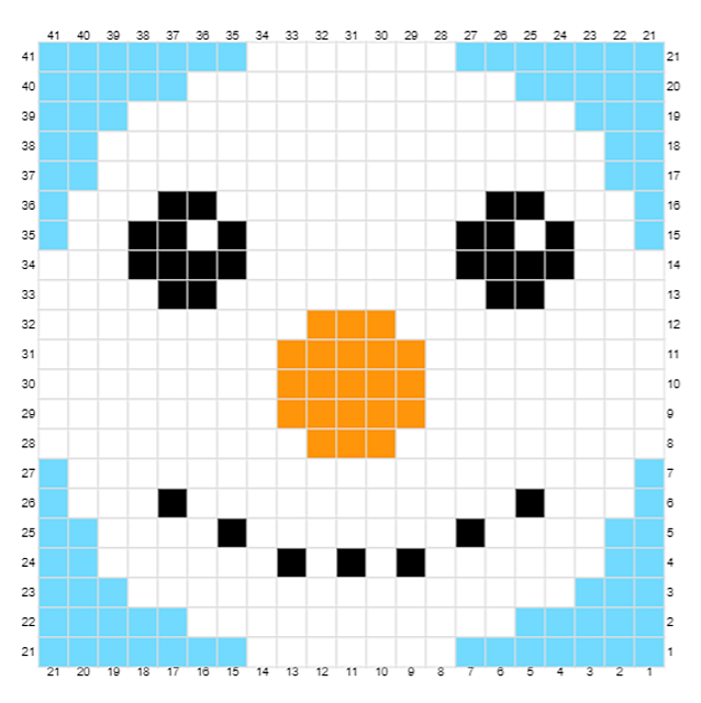 C2C coaster Snowman