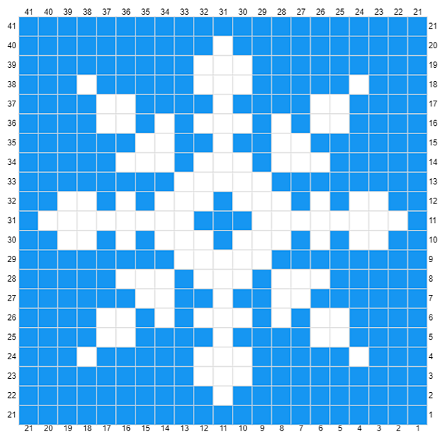 C2C coaster big snowflake