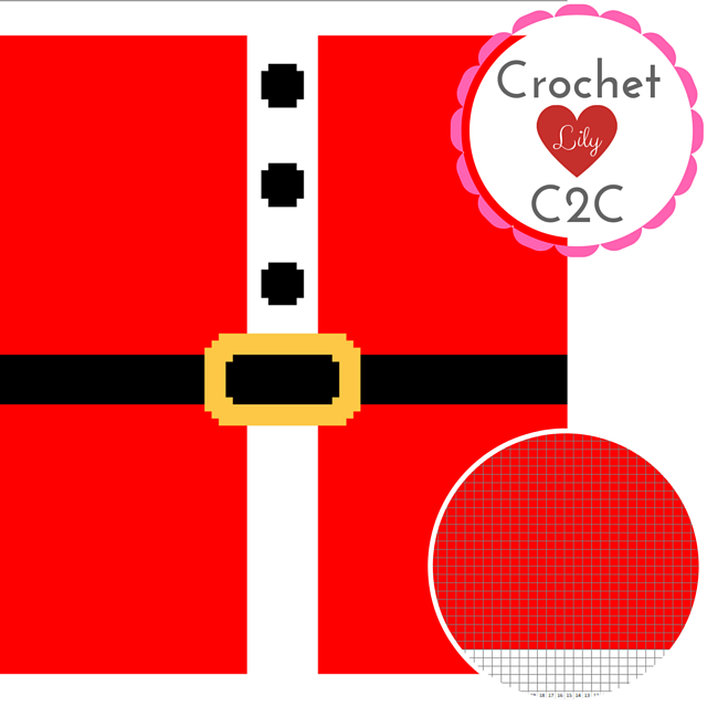 Santa suit C2C blanket