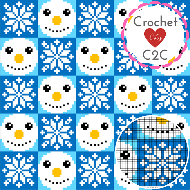 Snowman C2C blanket