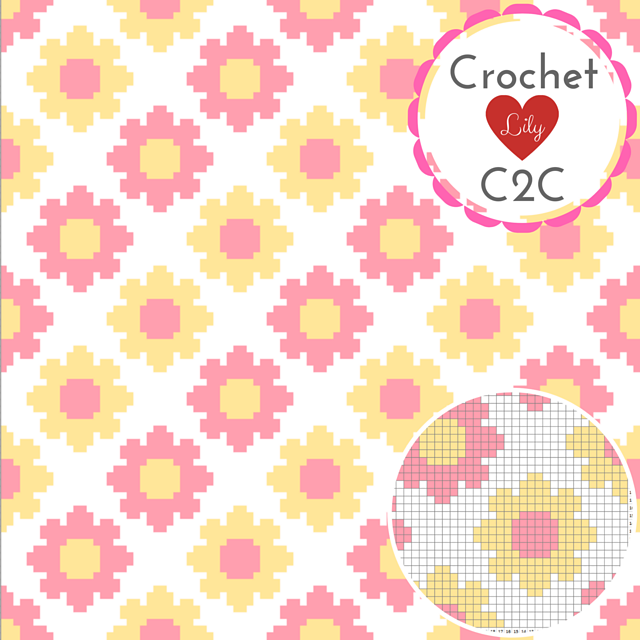 Yellow daisy C2C blanket