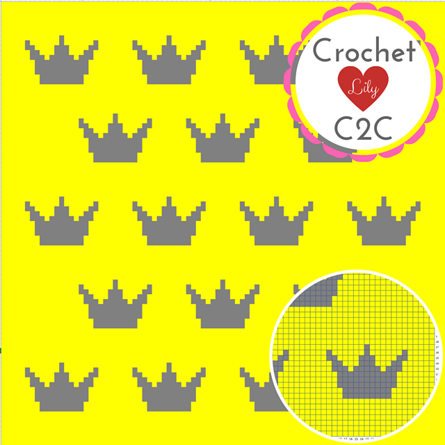 Crowns C2C blanket