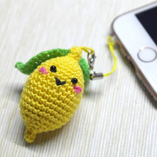 Amigurumi Lemon Keychain